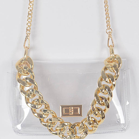 Jennifer Cross Body Bag W/Oversized Chain