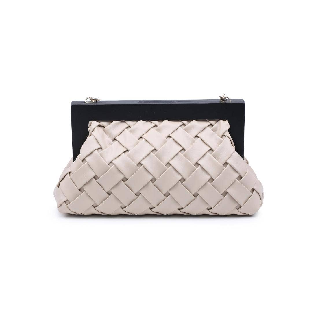 Ada Woven Wooden Frame Clutch